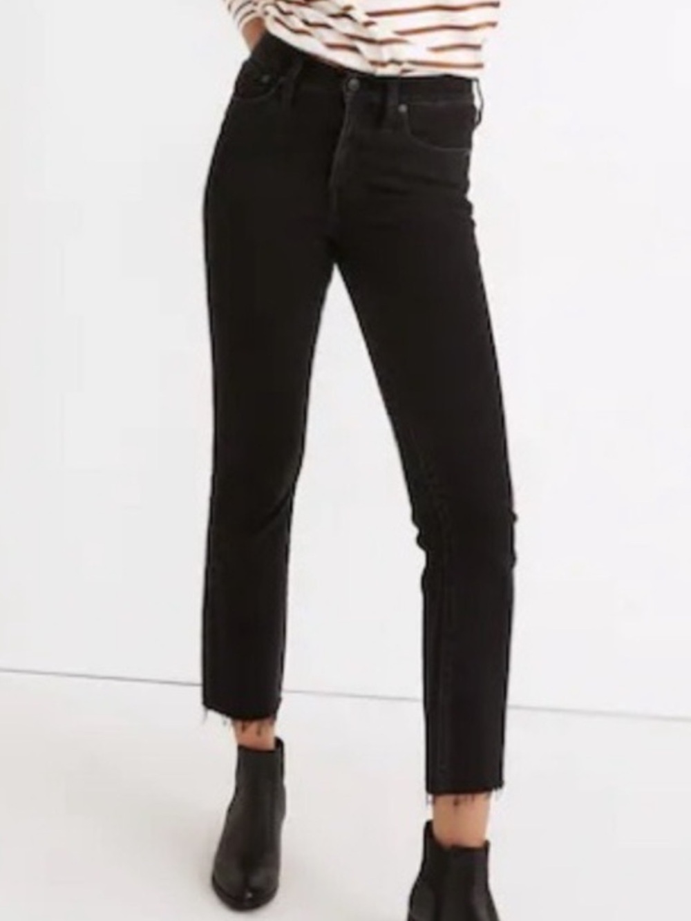 Madewell Cali Demi Boot Jeans Women's Size 30 Edmunds Wash Denim Model Off Duty